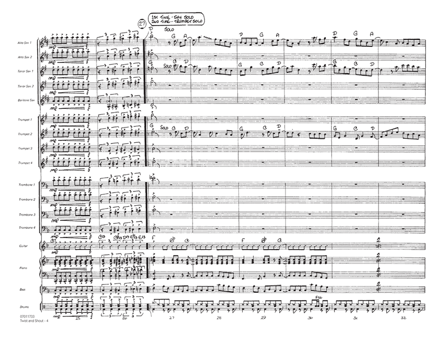 Twist And Shout - Full Score Jazz Ensemble scores gallery preview page 4