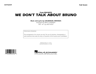 We Don't Talk About Bruno (from Encanto) (arr. Conaway) - Conductor Score (Full Score)