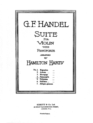 Book cover for Handel-harty Passacaglia Vln P