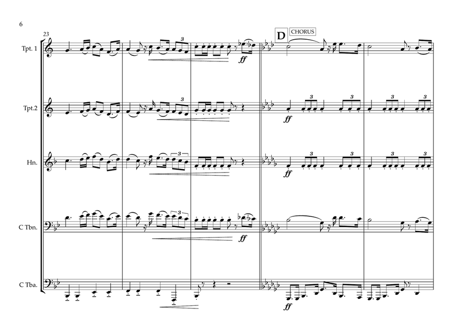 Bolivian National Anthem for Brass Quintet MFAO World National Anthem Series Brass Quintet scores gallery preview page 6