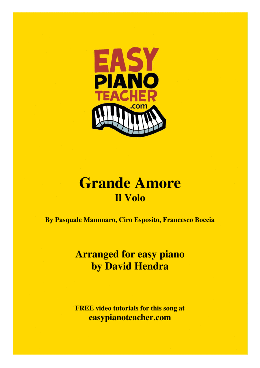 Grande Amore Easy Piano scores gallery preview page 1