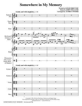 Somewhere in My Memory (arr. Audrey Snyder) - Full Score