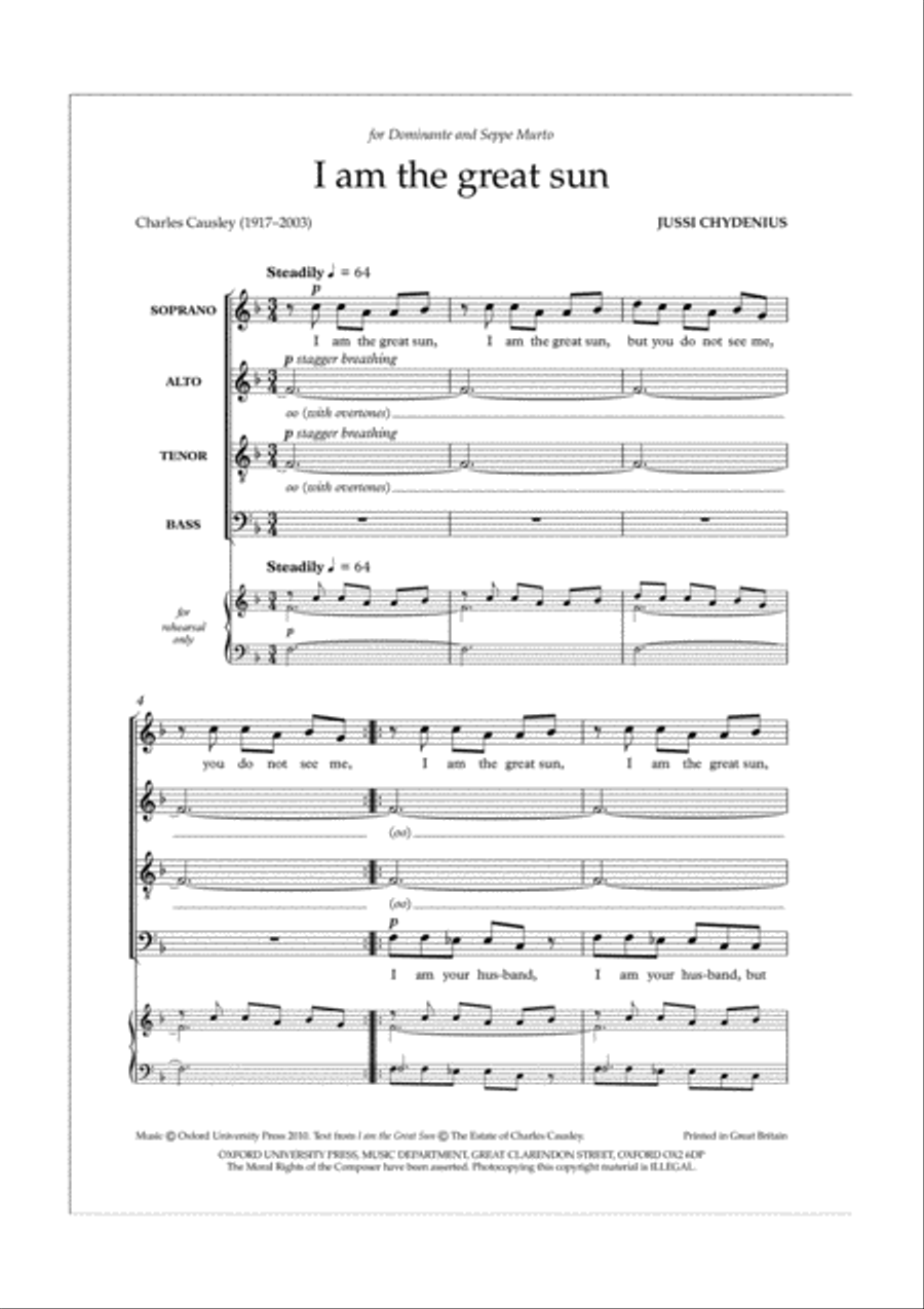 I am the great sun Divisi scores gallery preview page 2
