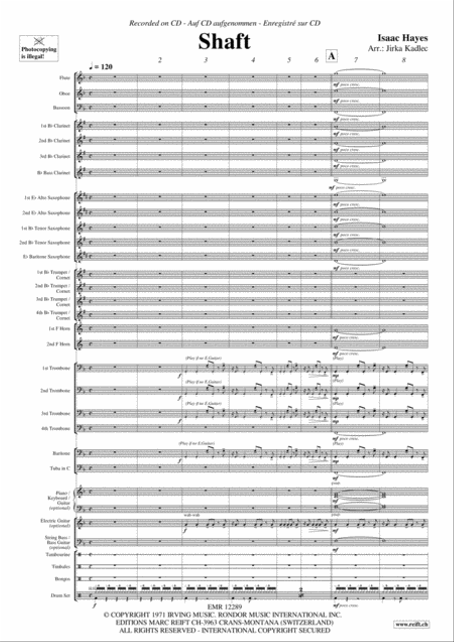 Shaft Shaft Concert Band scores gallery preview page 3