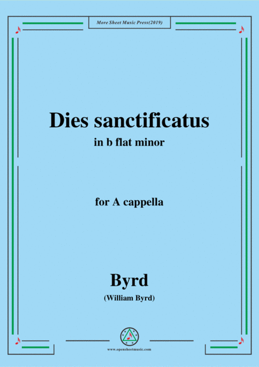 Byrd-Dies sanctificatus,in b flat minor,for A cappella image number null