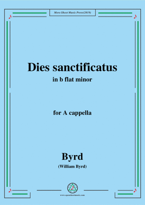 Book cover for Byrd-Dies sanctificatus,in b flat minor,for A cappella