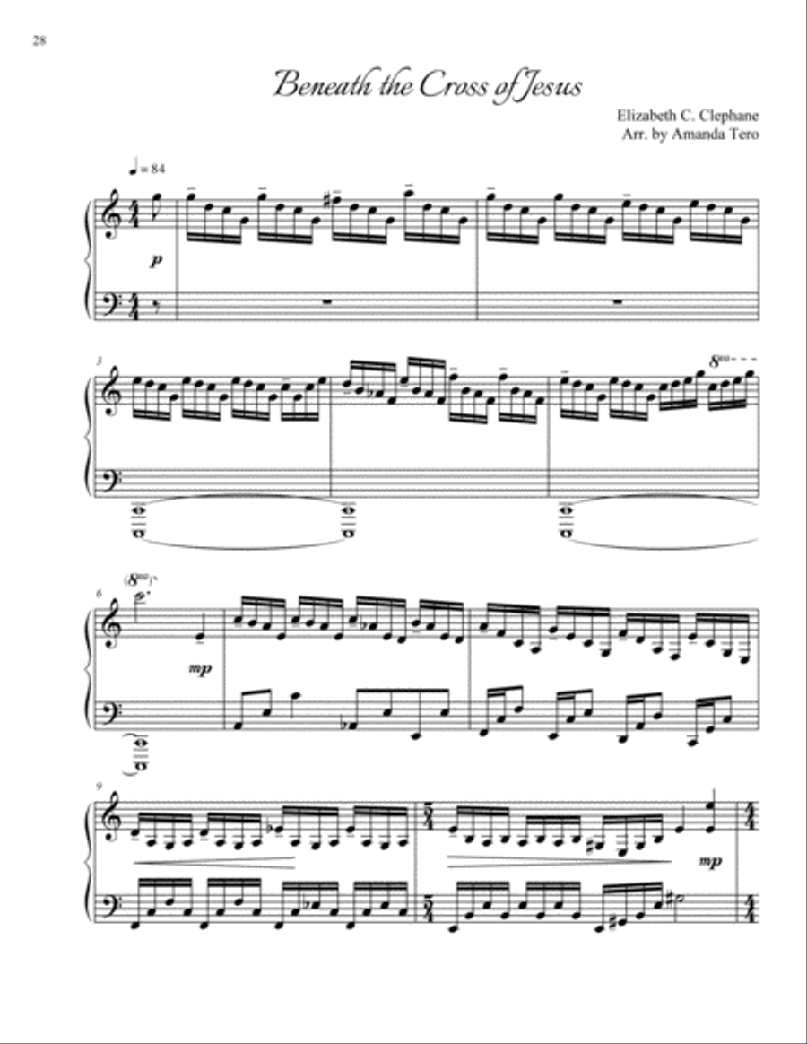 Beneath the Cross of Jesus Piano Solo scores gallery preview page 2