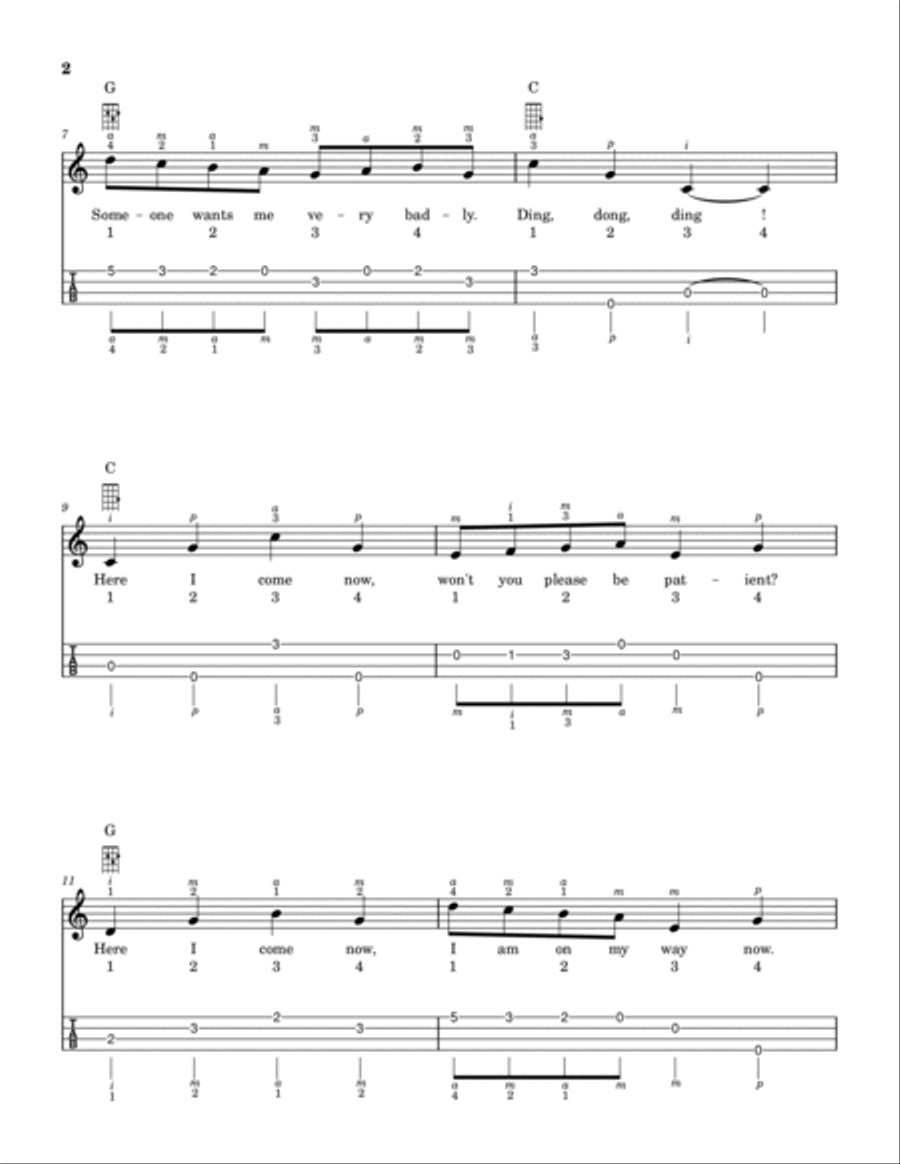 Ding Dong, Ding Dong (Easy) Ukulele scores gallery preview page 2