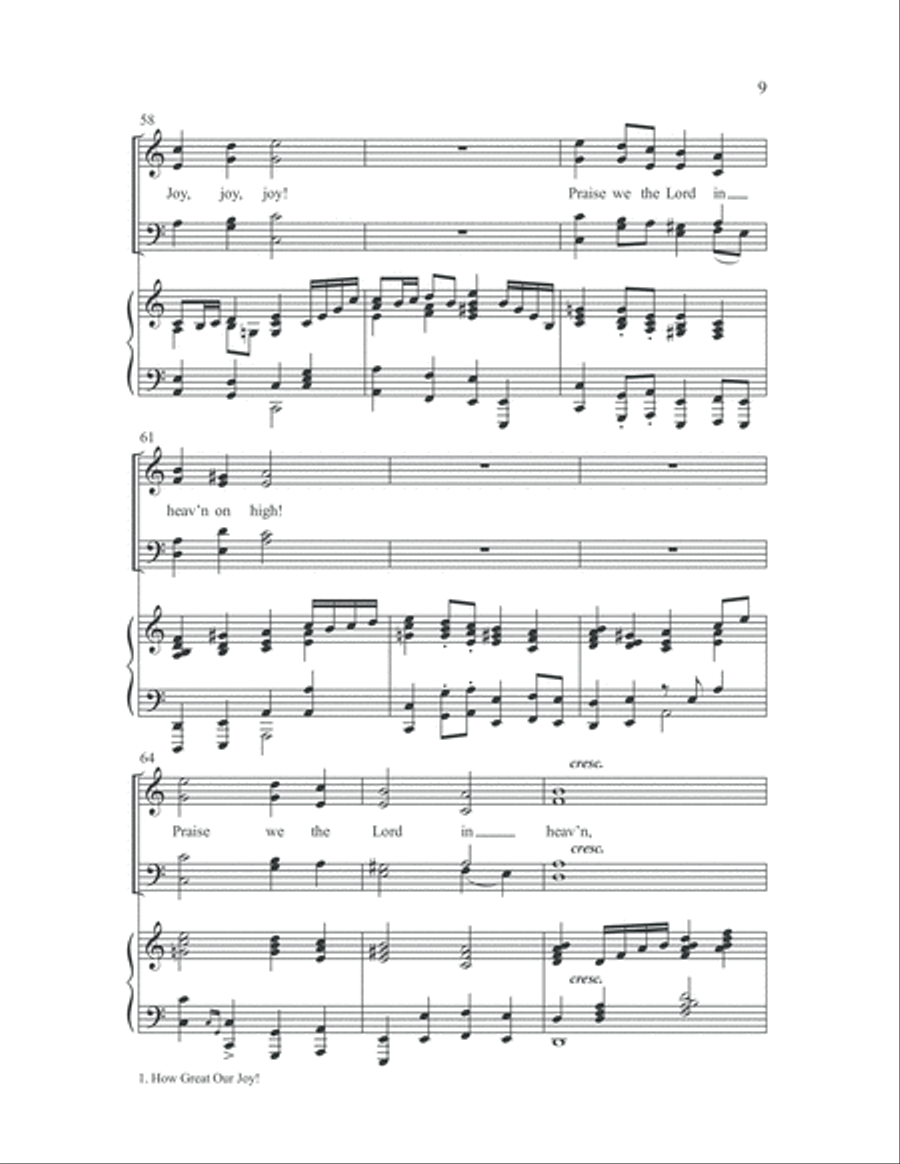 Joy Has Dawned 4-Part scores gallery preview page 15