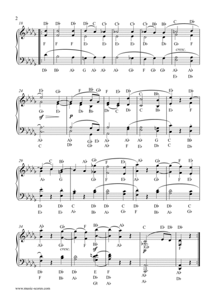 Moonlight Sonata - 2nd Movement - original version with note names. image number null