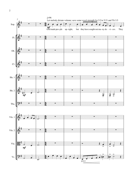 Saved from Sin - for soprano solo and orchestra - Part 1 of 2 (piano version and individ. parts are