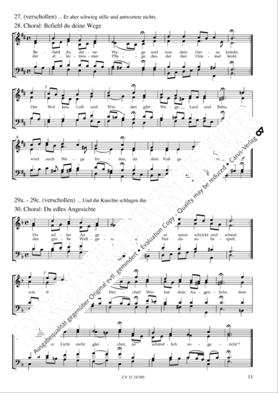 St. Mark Passion (Markus-Passion) 4-Part scores gallery preview page 12