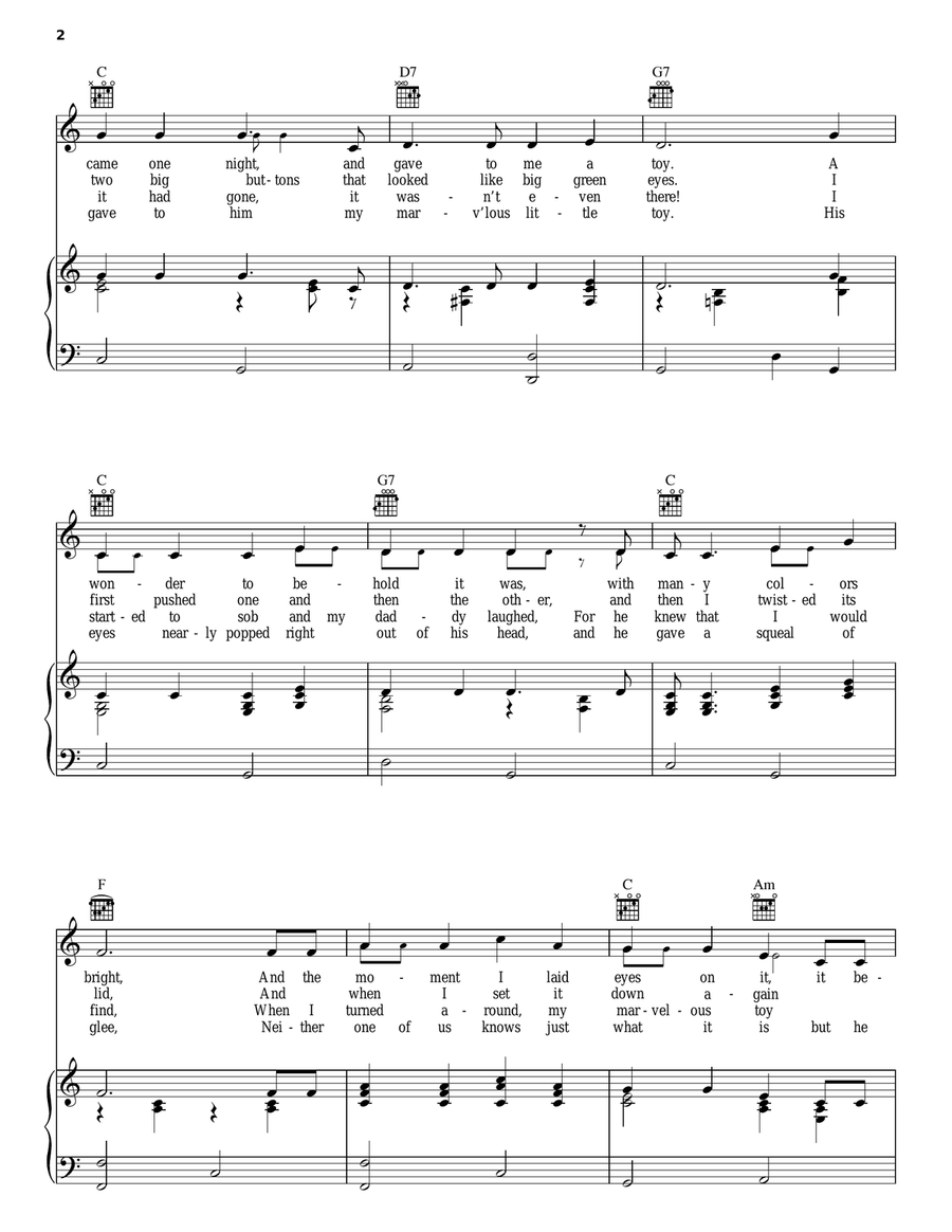 The Marvelous Toy Piano, Vocal, Guitar scores gallery preview page 2