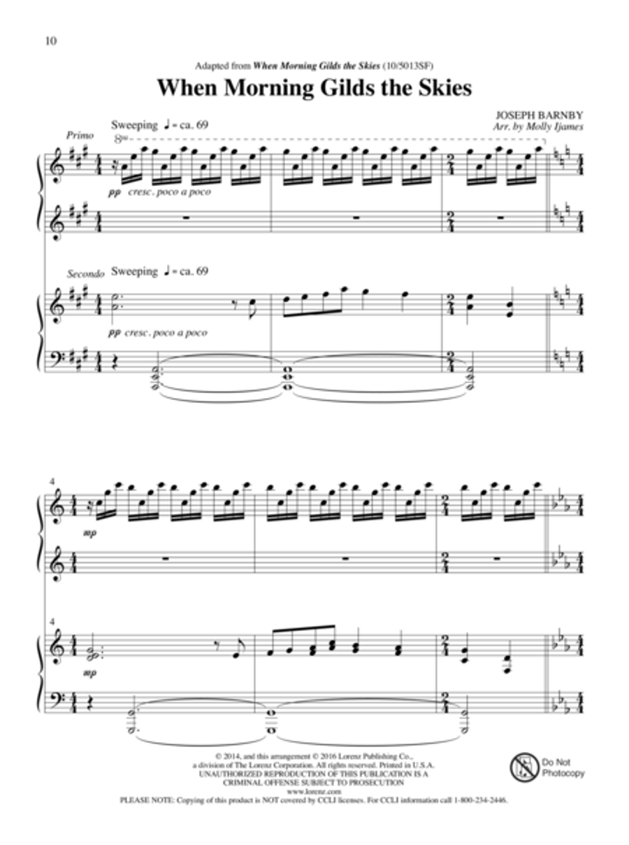The Glories of My God and King Piano Duet scores gallery preview page 6