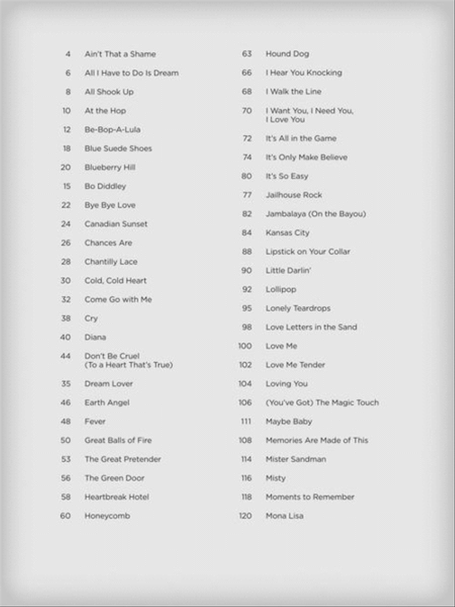 Songs of the 1950s – The New Decade Series Electronic Keyboard scores gallery preview page 4