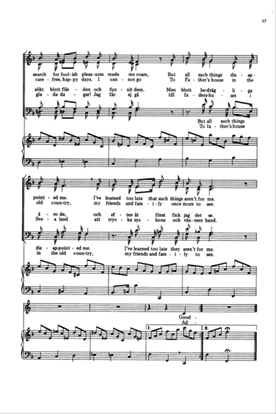 Emigrant Ballads (Rex Emigrantballader) 4-Part scores gallery preview page 8