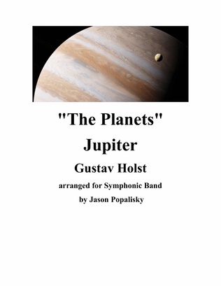 Jupiter, from "The Planets", arranged for Symphonic Band