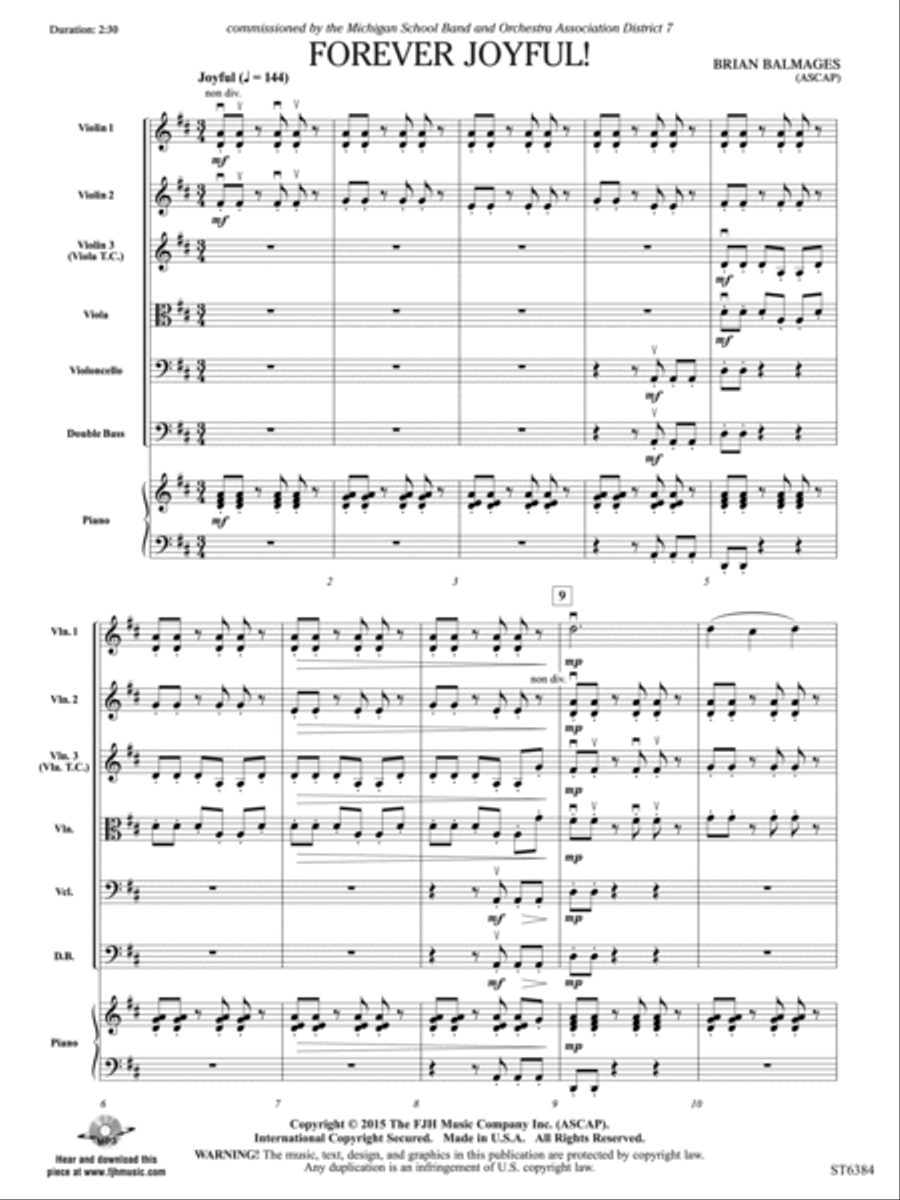 Forever Joyful!: Score Forever Joyful!: Score String Orchestra scores gallery preview page 3