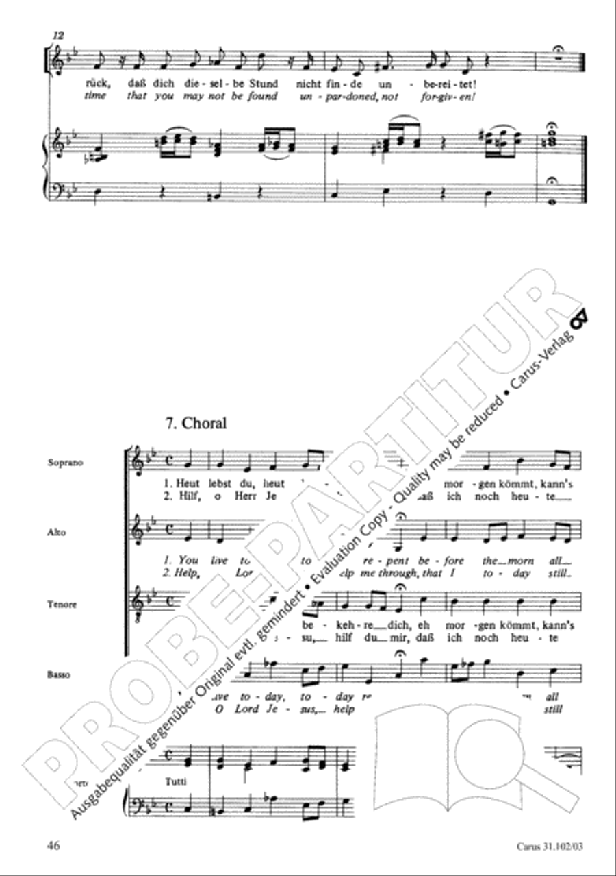 Lord God, your eyes are seeing truth in trusting (Herr, deine Augen sehen nach dem Glauben) ATB scores gallery preview page 47