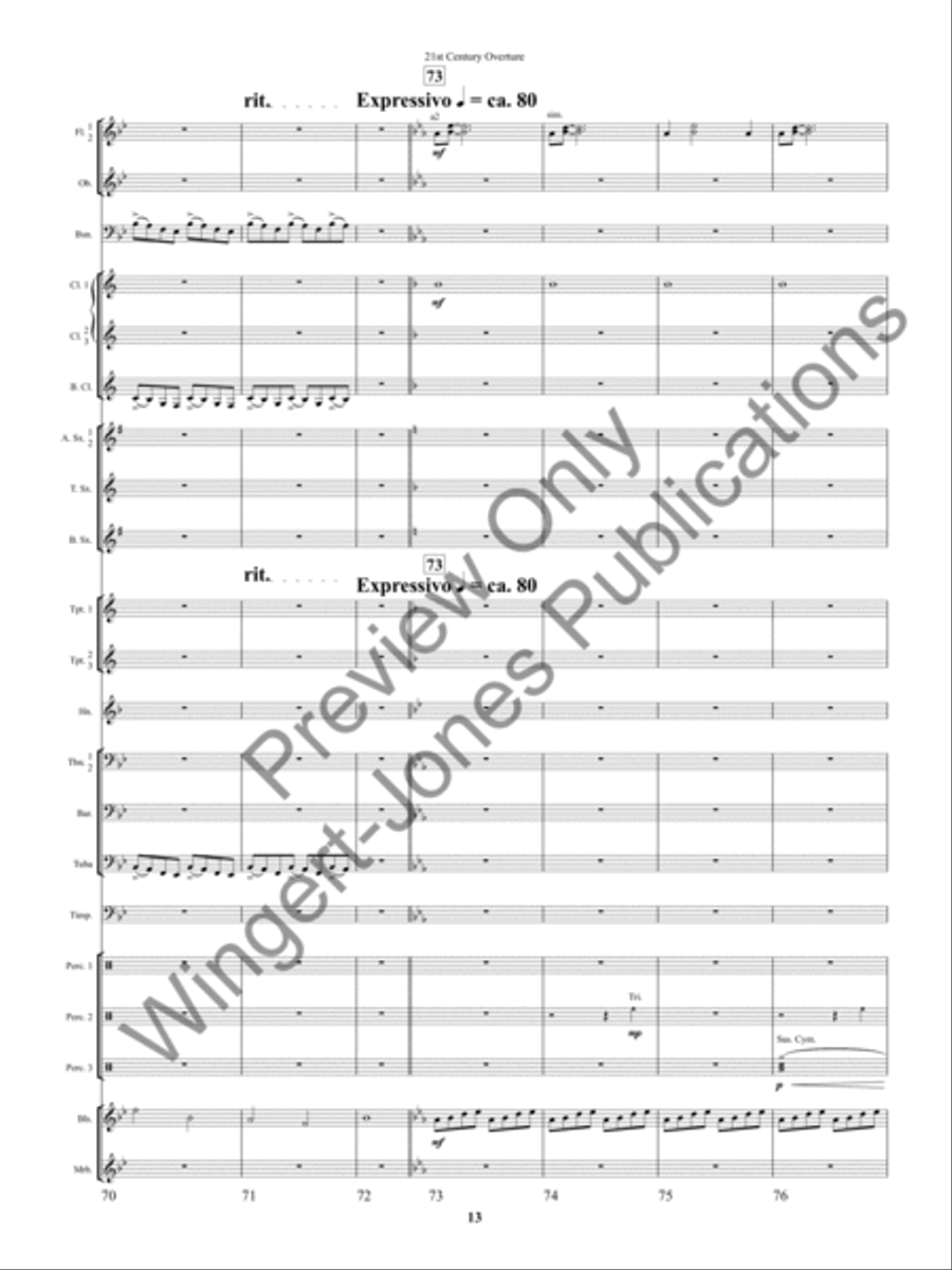 21st Century Overture 21st Century Overture Concert Band scores gallery preview page 16