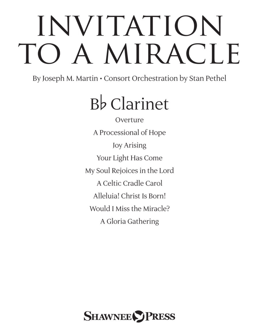 Invitation To A Miracle (a Cantata For Christmas) - Bb Clarinet