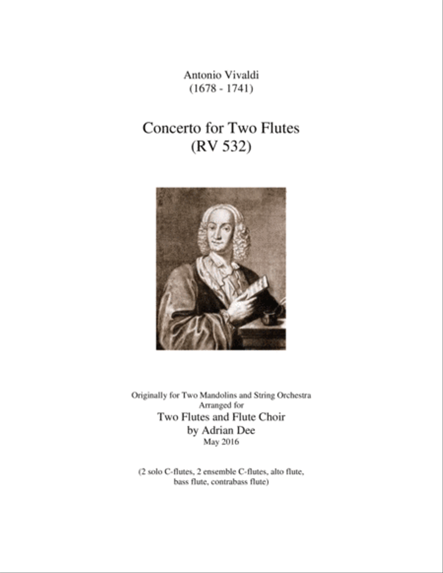 Concerto in G for 2 Flutes (RV 532) Flute Choir scores gallery preview page 1