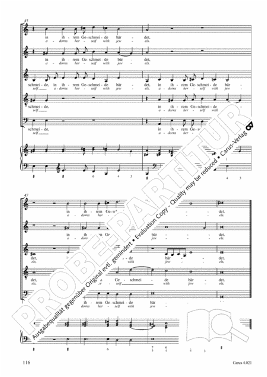 Schein: Israelsbrunnlein. Fontana d'Israel. Complete edition Choir scores gallery preview page 123