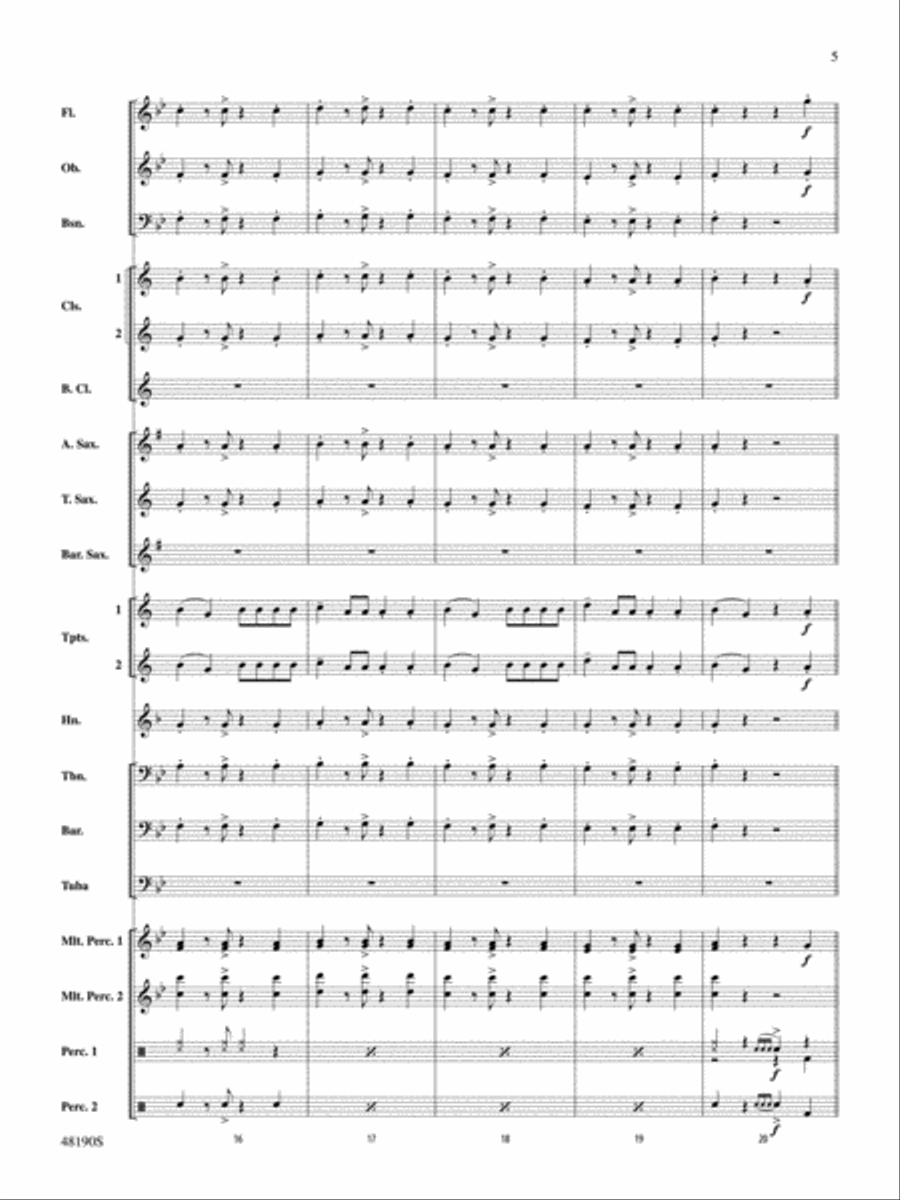 Con Calma (Remix): Score Concert Band scores gallery preview page 5