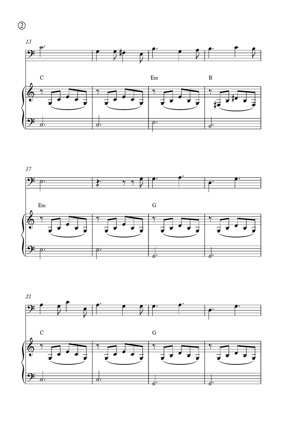 Oh Holy night Bassoon scores gallery preview page 2