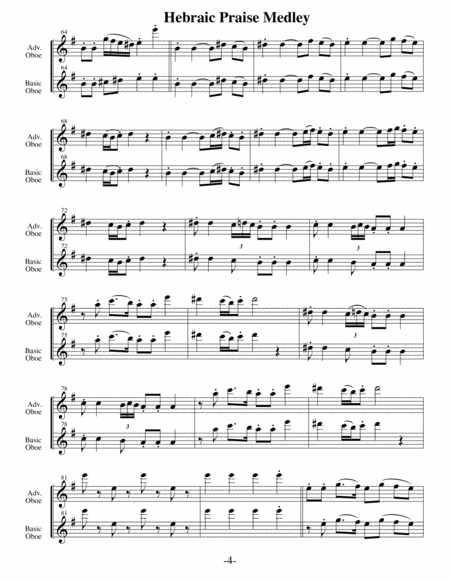 Hebraic Praise Medley (Arrangements Level 3-5 for OBOE + Written Acc) image number null