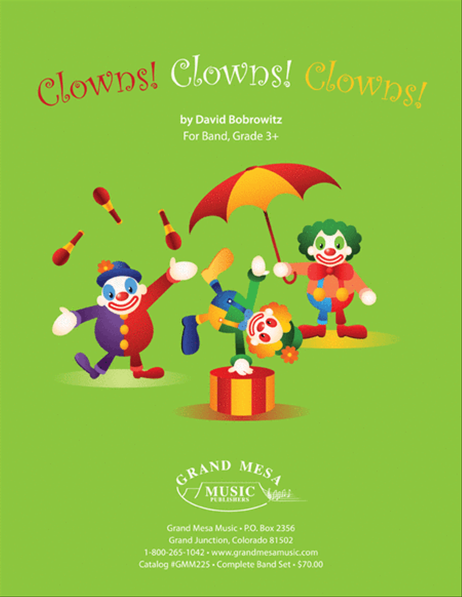 Clowns! Clowns! Clowns! Clowns! Clowns! Clowns! Concert Band scores gallery preview page 1