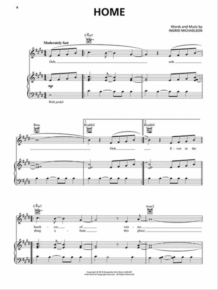 Ingrid Michaelson - Lights Out Piano, Vocal, Guitar scores gallery preview page 3