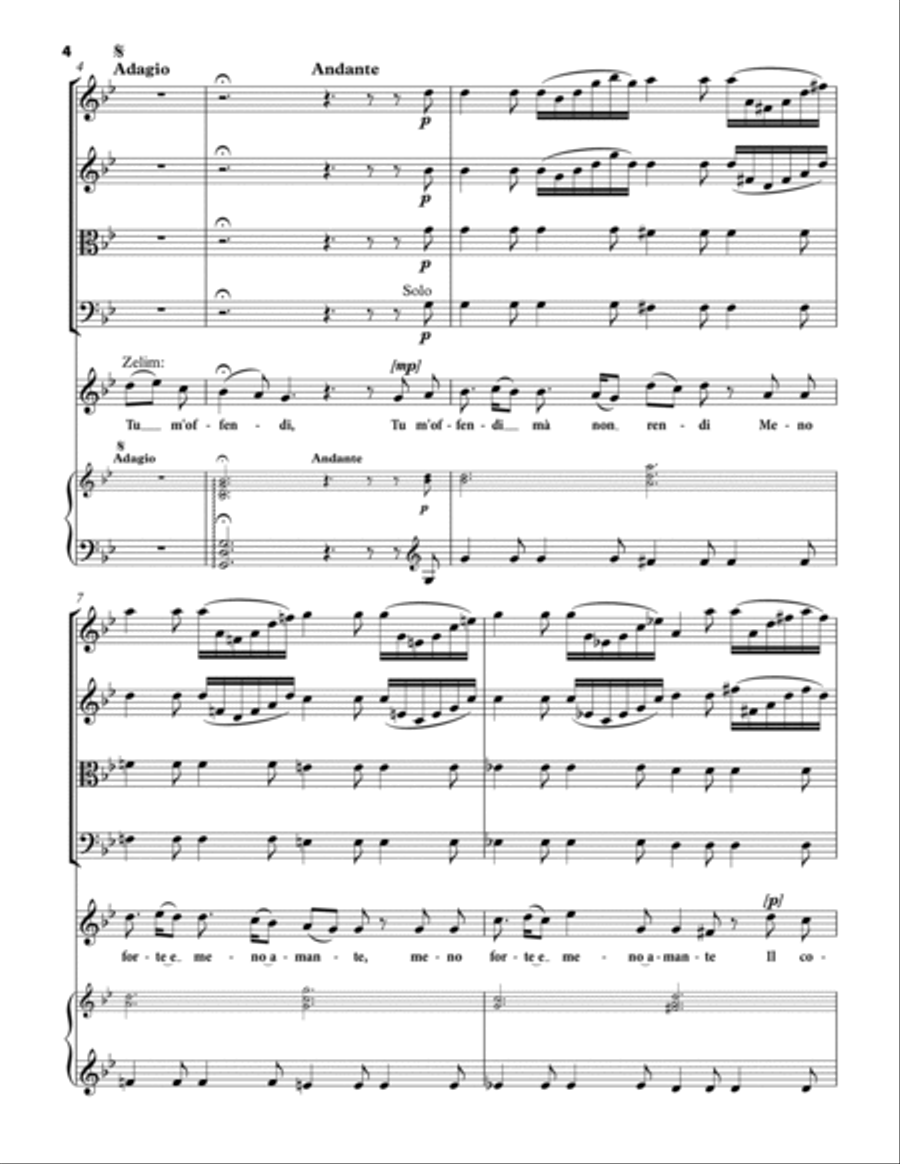 VIVALDI Antonio: Tu m'offendi mà non rendi, aria from the opera La verità in cimento, score and pa Chamber Orchestra scores gallery preview page 4