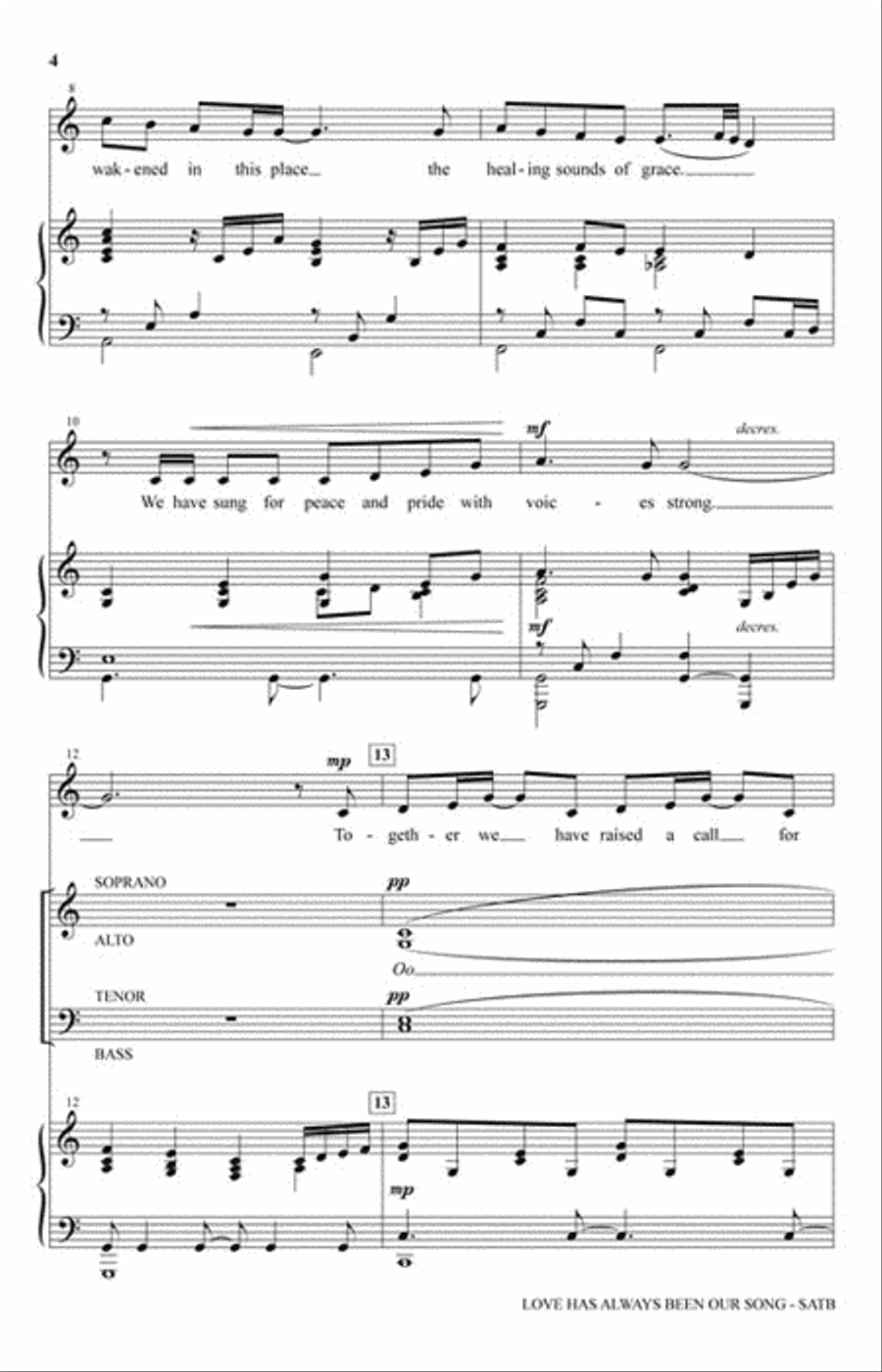 Love Has Always Been Our Song 4-Part scores gallery preview page 3
