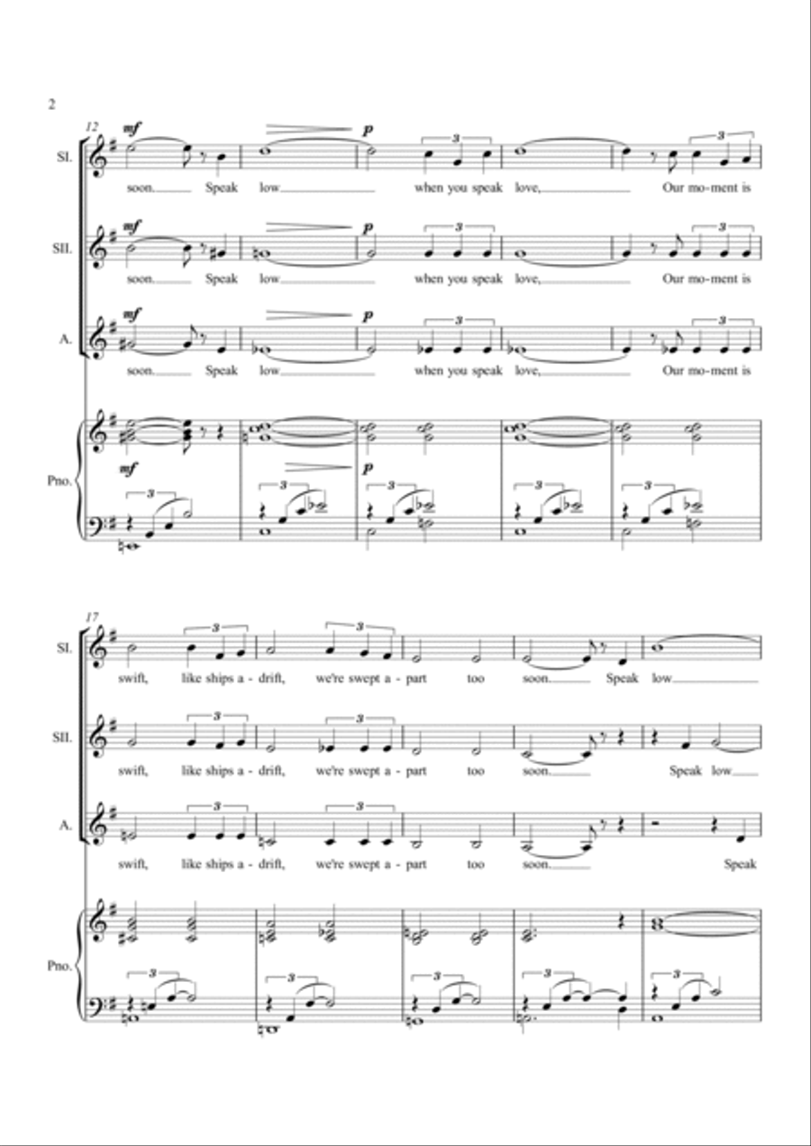 Speak Low Speak Low SSA scores gallery preview page 2