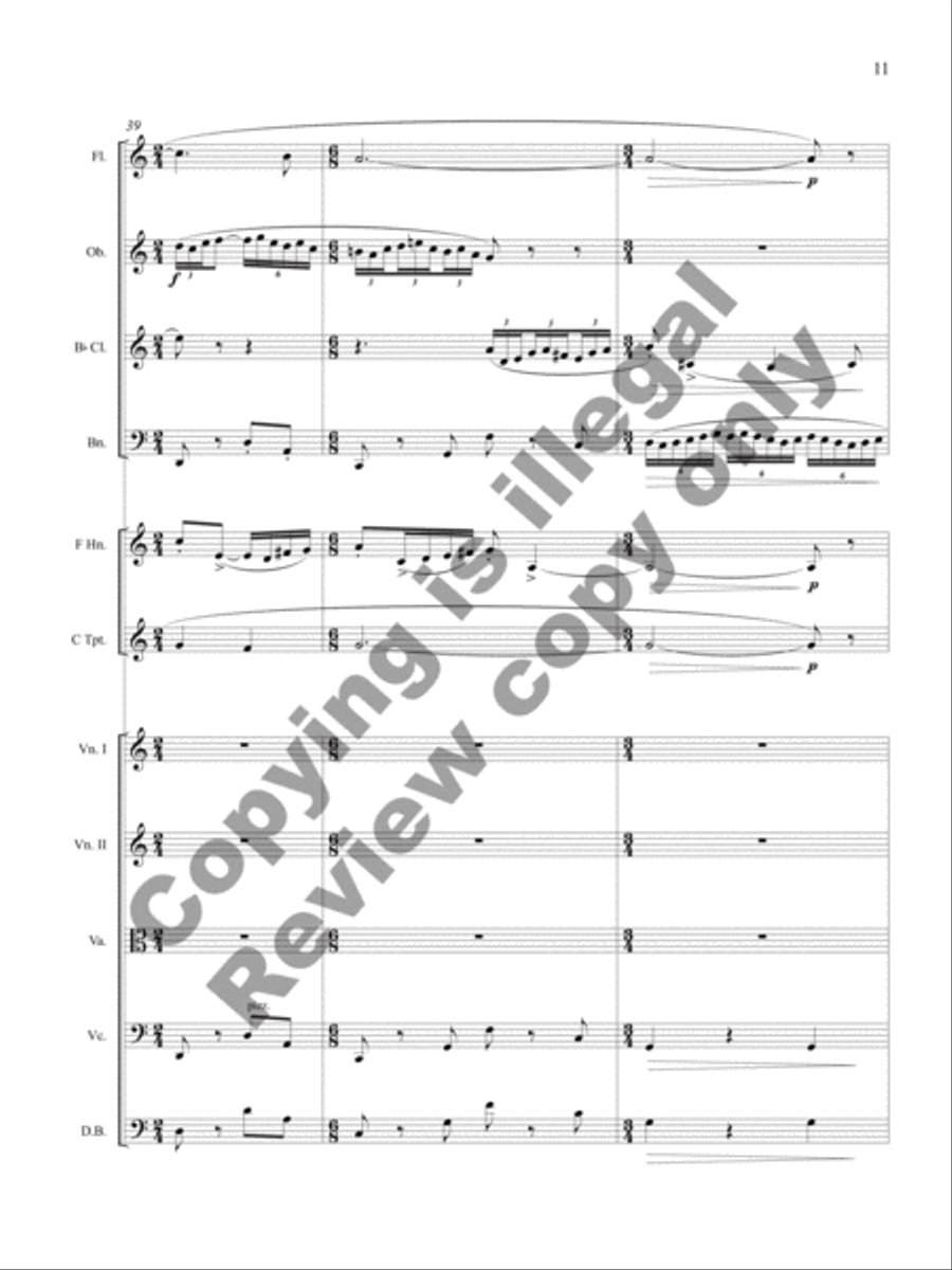 Sinfonietta for Eleven Instruments (Full Performance Set) Oboe scores gallery preview page 13