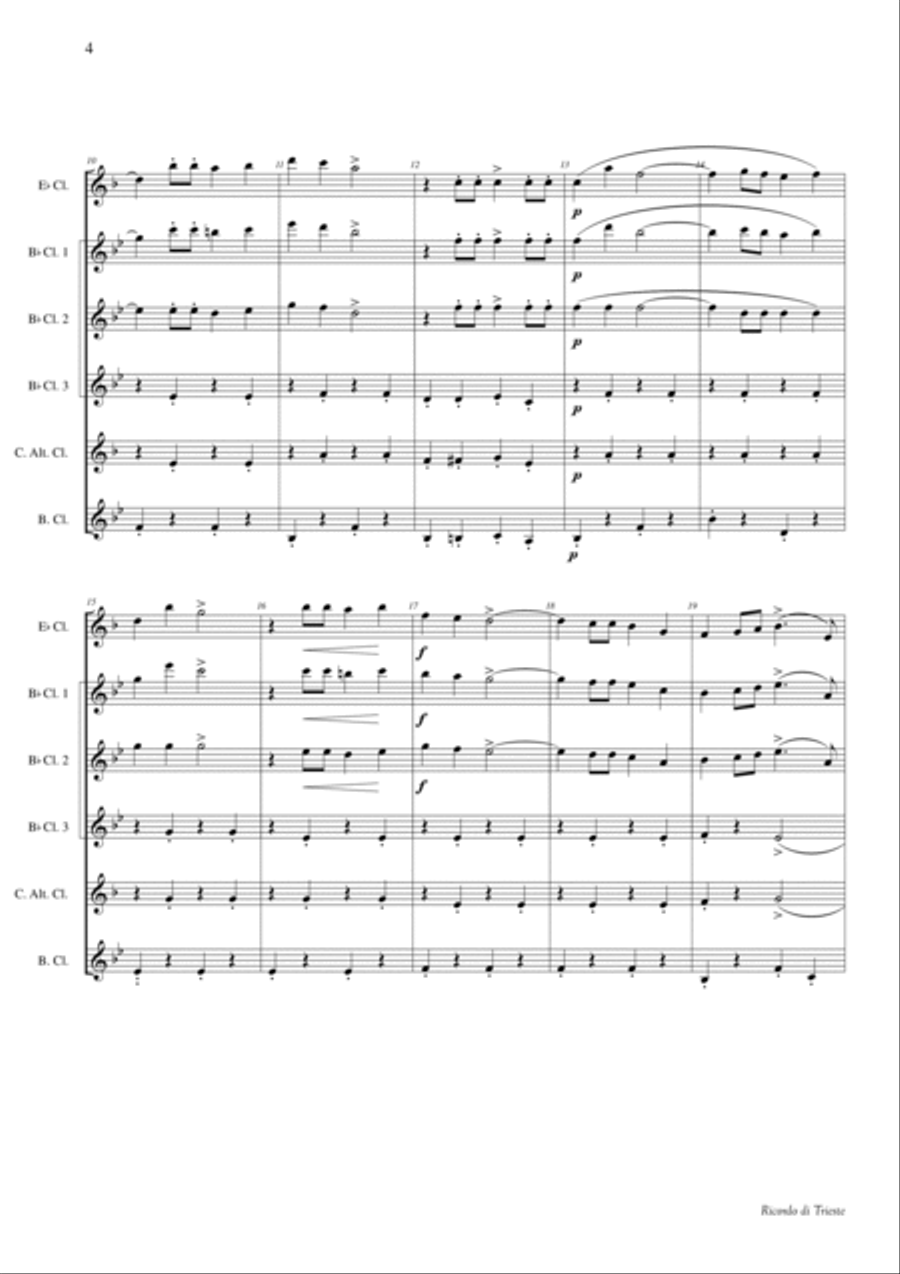 Ricordo di Trieste Woodwind Ensemble scores gallery preview page 6