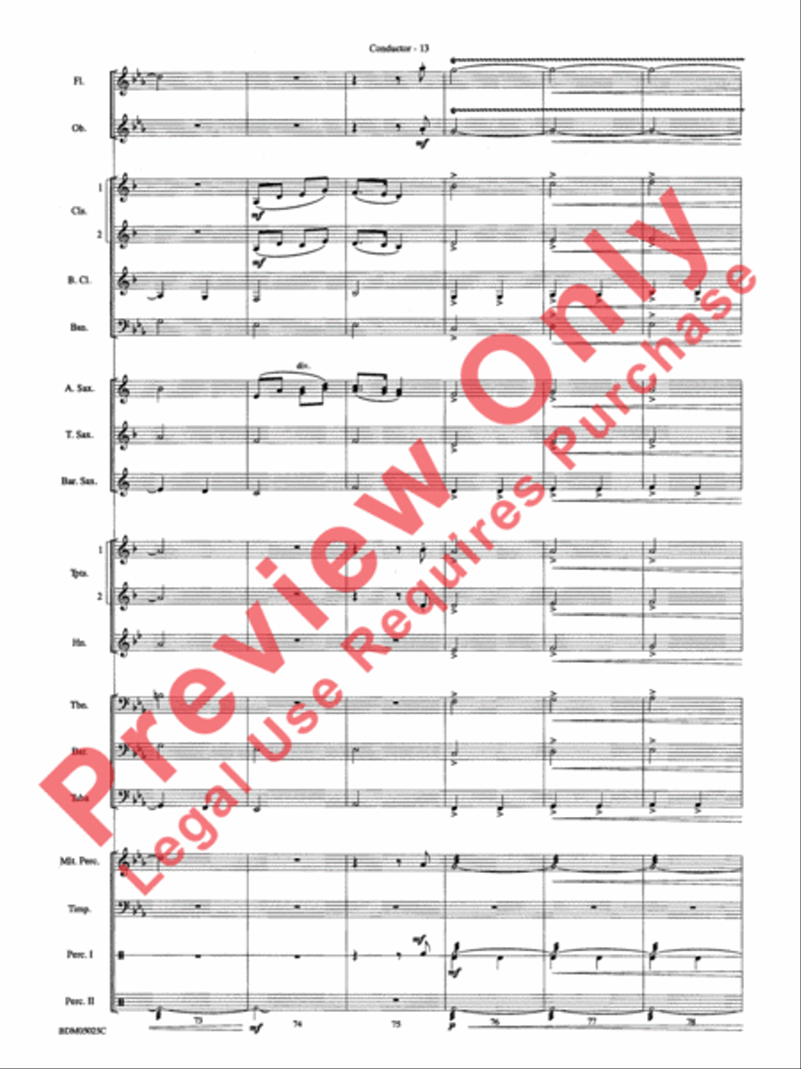 Fanfare for a New Age Concert Band scores gallery preview page 16