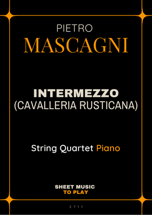 Intermezzo from Cavalleria Rusticana - Piano Quintet (Full Score and Parts)