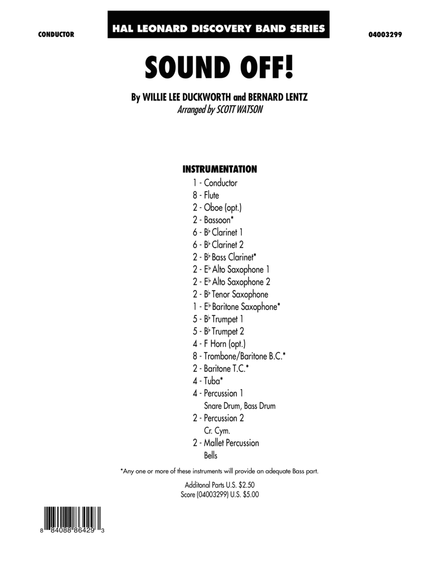 Sound Off - Full Score Sound Off - Full Score Concert Band scores gallery preview page 1