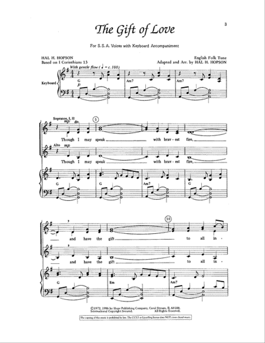 The Gift of Love The Gift of Love SSA scores gallery preview page 2