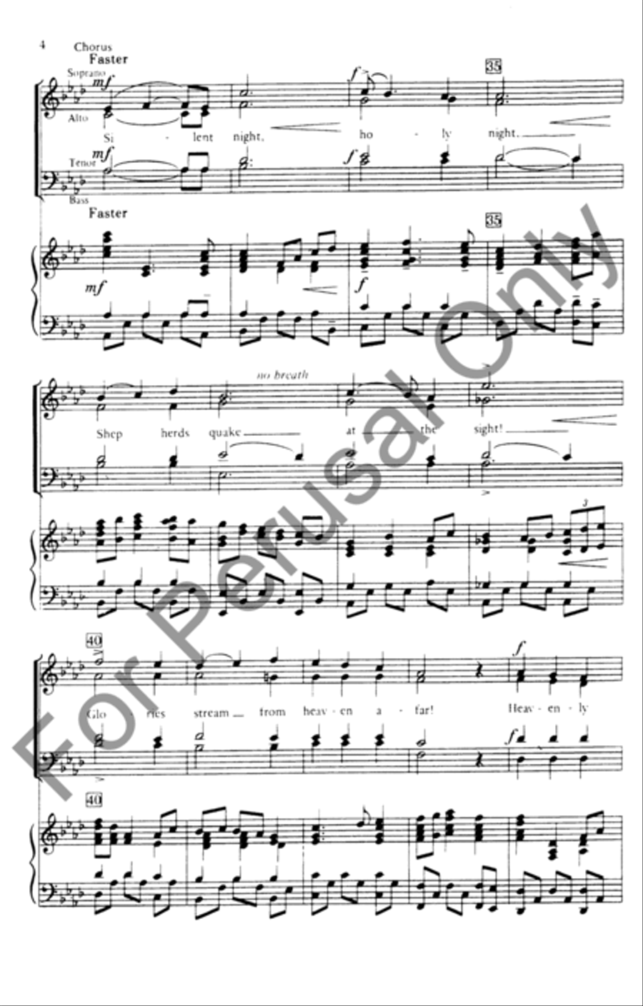 Silent Night 4-Part scores gallery preview page 4