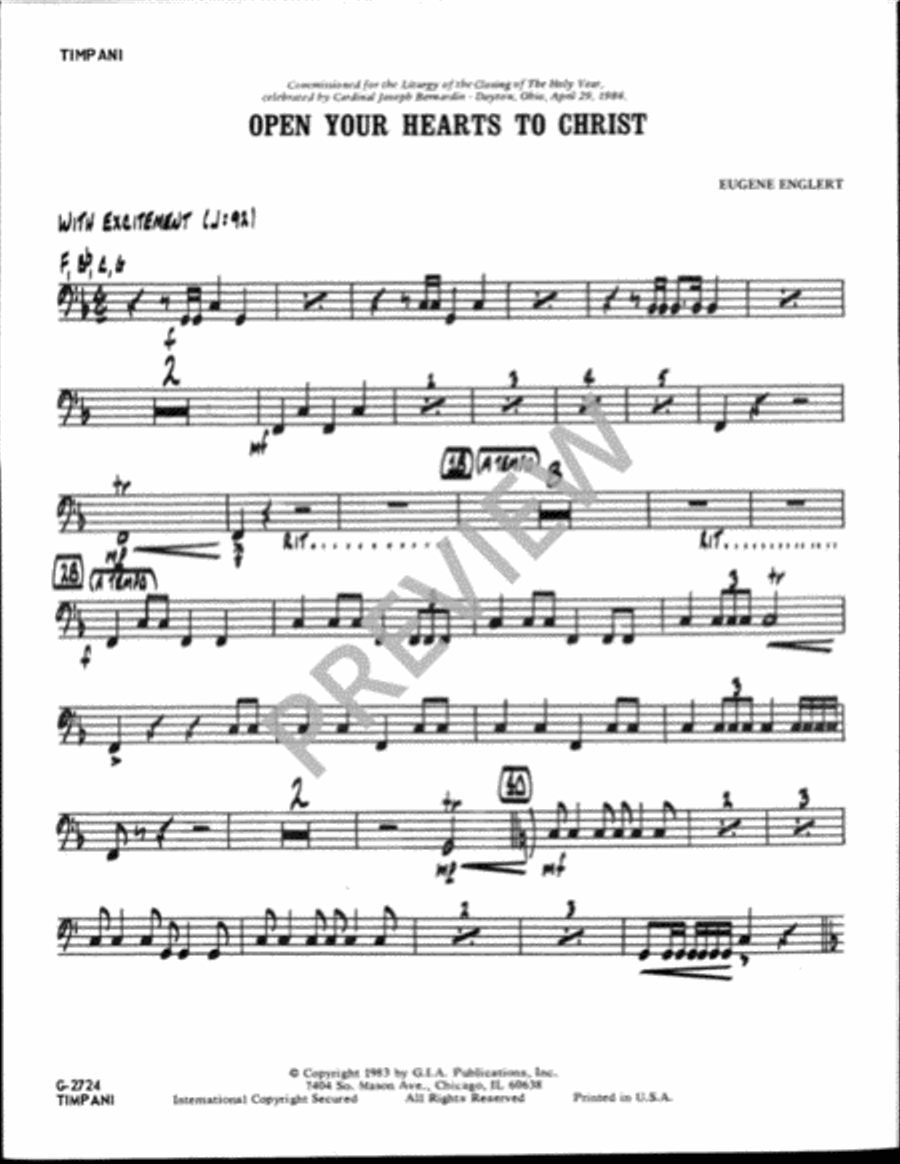 Open Your Hearts to Christ - Instrument edition Trombone scores gallery preview page 12