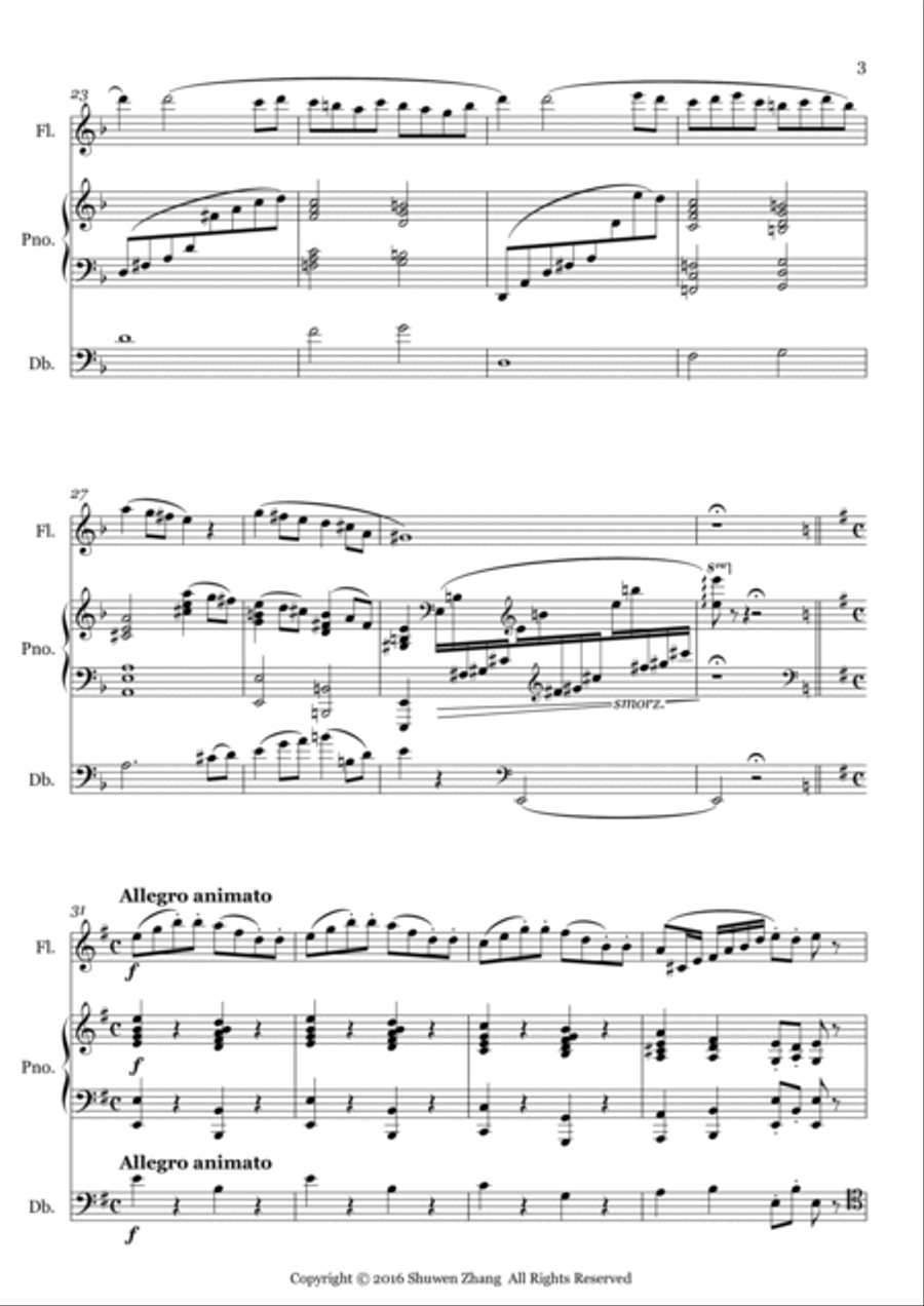 Trio Fantasia in d minor Small Ensemble scores gallery preview page 3