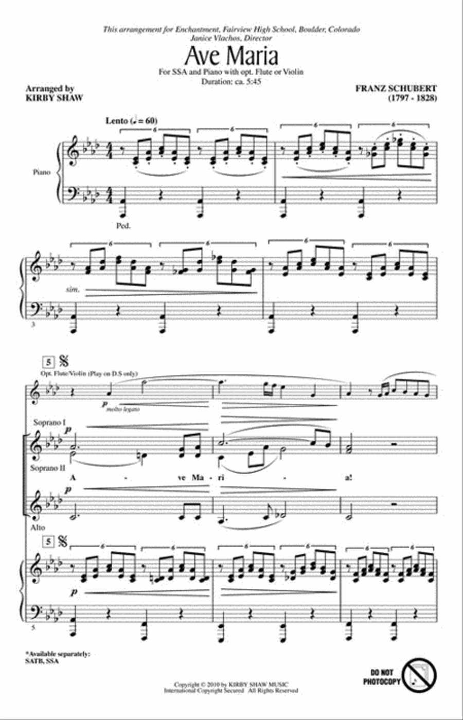 Ave Maria SSA scores gallery preview page 2