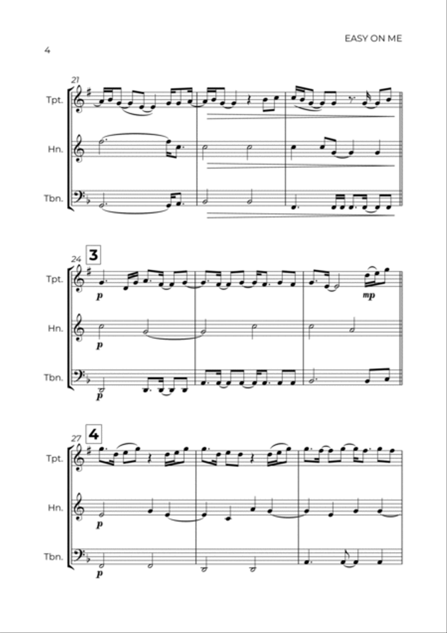 Easy On Me Easy On Me Horn scores gallery preview page 4