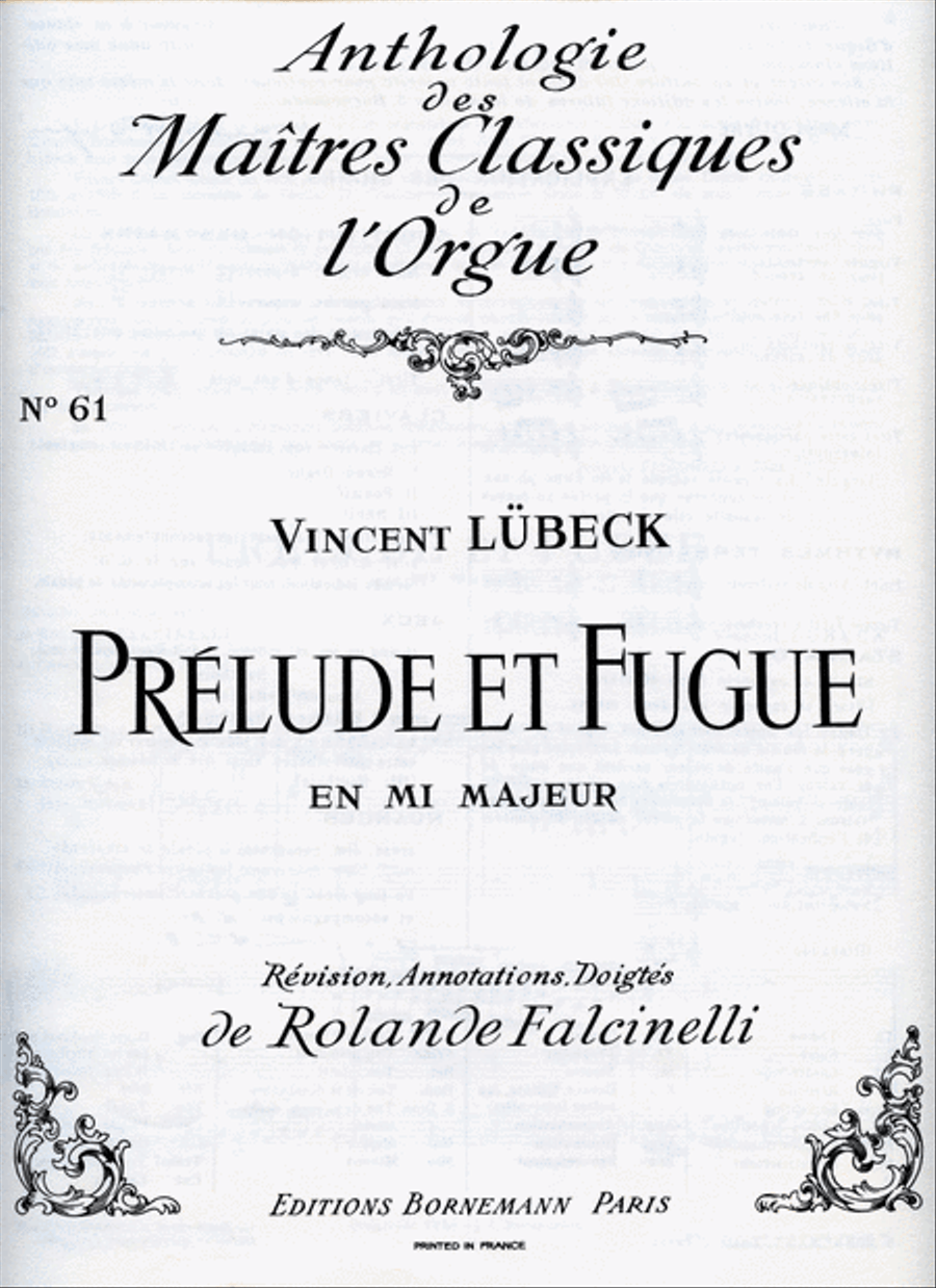 Prelude Et Fugue In E Major (maitres Classiques No.61) (organ) Organ scores gallery preview page 1