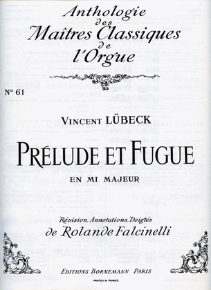 Prelude Et Fugue In E Major (maitres Classiques No.61) (organ)