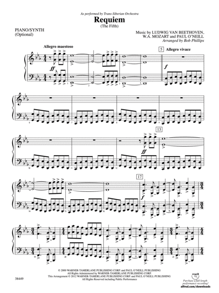 Requiem (The Fifth): Piano Accompaniment