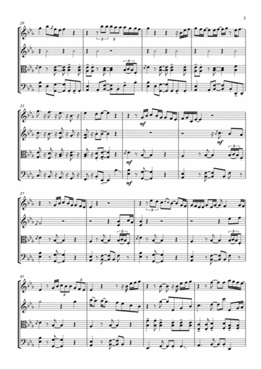 Thinking Out Loud String Quartet scores gallery preview page 3